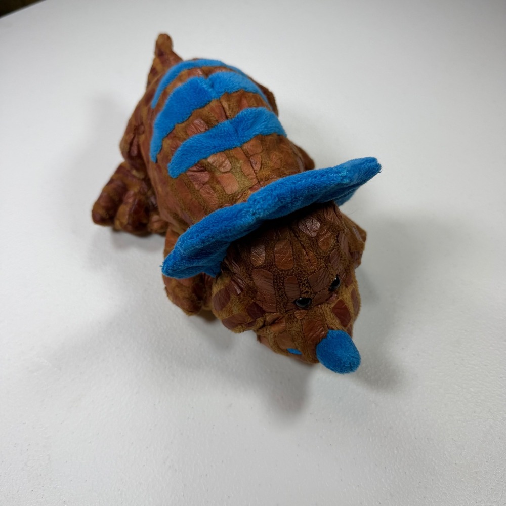 Ganz Webkinz Triceratops Plush Kids Small Brown Blue Excellent Dinosaur Toy
